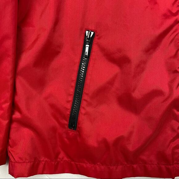Eddie Bauer Red Full Zip Nylon Jacket Size Medium - Picture 8 of 9